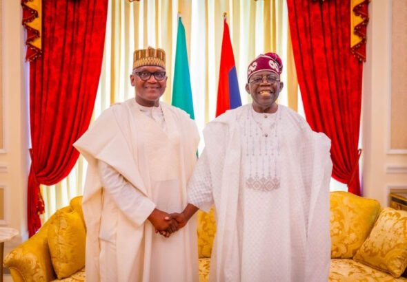 Chairman of Dangote Group, Aliko Dangote and President Bola Tinubu