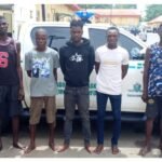Lagos taskforce officials during arrest operation on highway