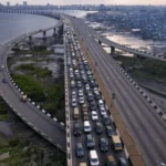 Night traffic at Ojuelegba flyover