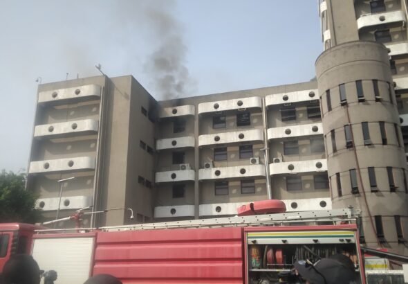 Smoke coming out from the DG’s office and the store