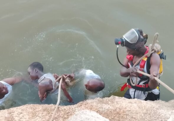 Kano State Fire Service rescue team during emergency operation
