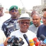 FCT Minister Nyesom Wike inspecting illegal buildings on embassy land in Katampe Abuja