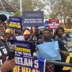 Families protest in Abuja over five engineers kidnapped in Ebonyi State.