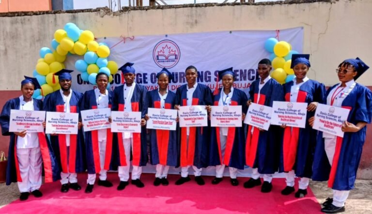 Nursing students at matriculation ceremony