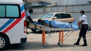 NEMSAS ambulance transporting patient to hospital in Kano