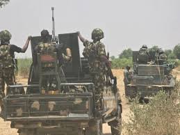 Nigerian troops conducting counterterrorism operations in Borno