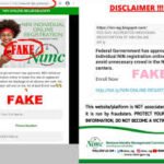 Warning message about fake NIN update portal scam in Nigeria