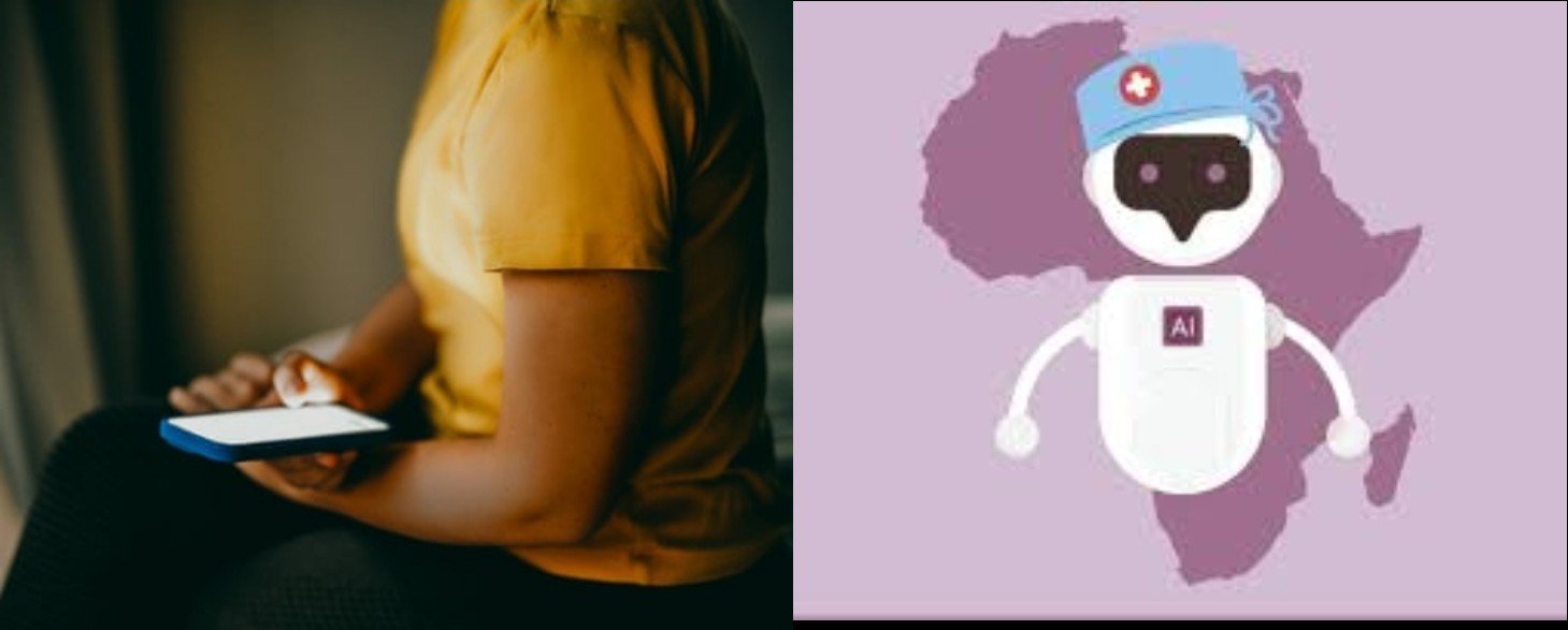 Young Nigerian using smartphone at night for emotional support