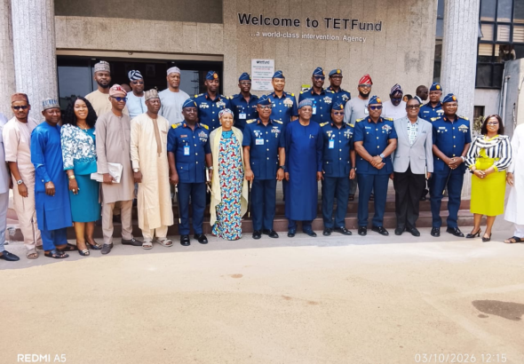 Meeting between TETFund officials and Nigerian Air Force leadership