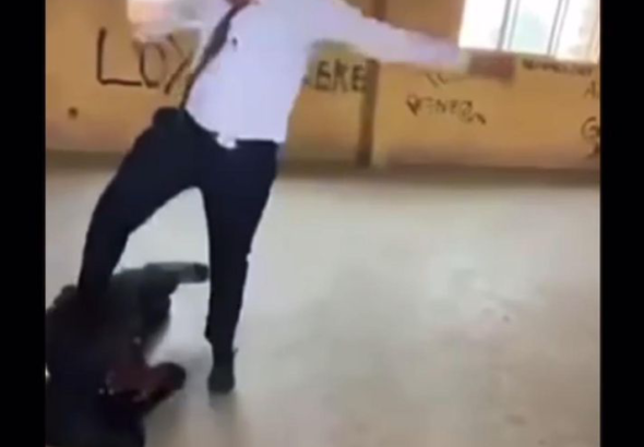 Police officers investigating bullying case at school in Benin City