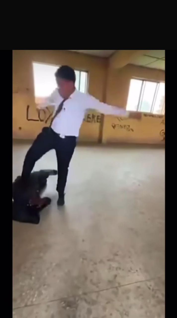 Police officers investigating bullying case at school in Benin City