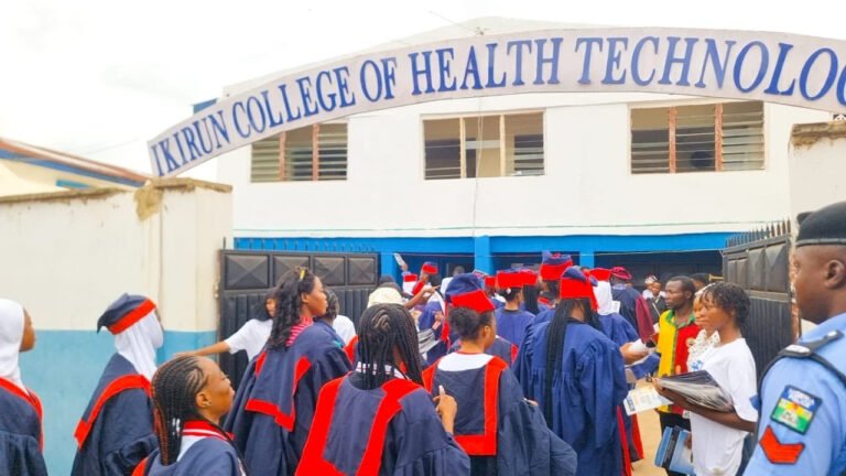 Students matriculate at Ikirun College of Health Technology in Osun State