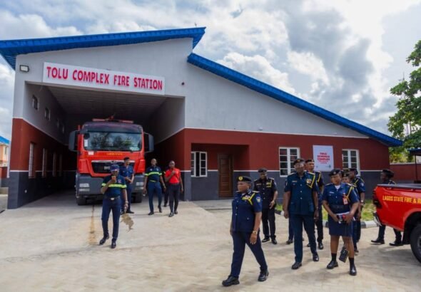 Newly commissioned Tolu Fire Station in Lagos
