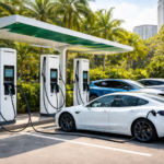 Electric vehicle charging station in Victoria Island Lagos