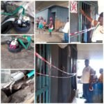 Blocked drainage system polluted by sewage in Lagos