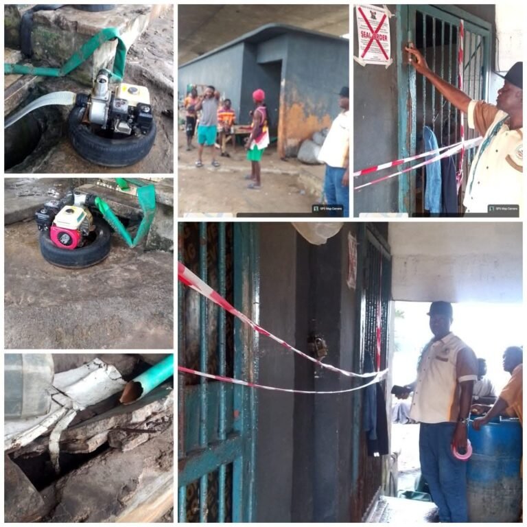 Blocked drainage system polluted by sewage in Lagos