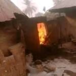 Burnt houses after deadly community clash in Nasarawa State