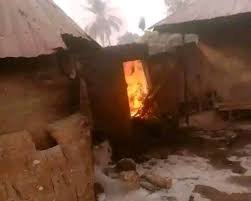 Burnt houses after deadly community clash in Nasarawa State