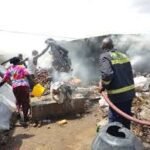 Burnt onion storage huts after fire outbreak