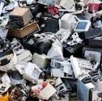 Electronic waste materials from solar equipment in Lagos