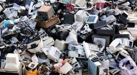 Electronic waste materials from solar equipment in Lagos