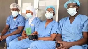 Nigerian doctors working in a public hospital