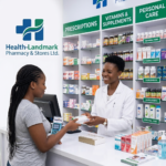 Office worker in Abuja taking painkillers during work hours