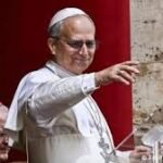 Pope addressing crowd at St Peter’s Square on peace appeal
