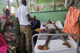 Rural clinic treating meningitis patients in northern Nigeria