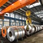 Steel production facility with industrial equipment