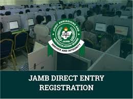 Students registering for JAMB Direct Entry at a computer-based centre