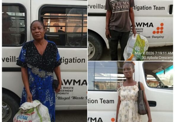 LAWMA officials enforce sanitation laws during operation in Ketu-Alapere