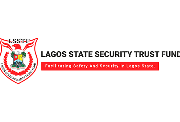 Lagos Security Trust Fund presenting vehicles and security gear to police officers