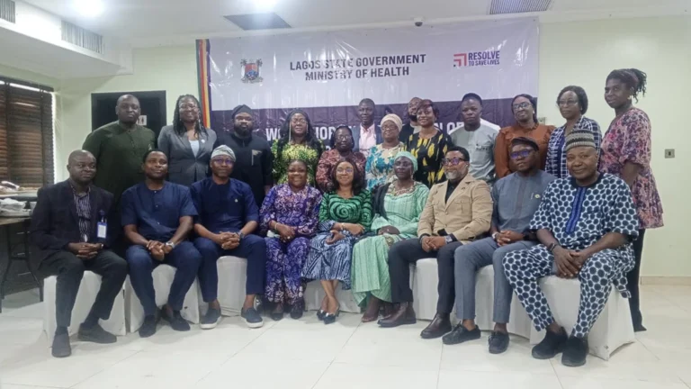 Stakeholders discussing lead poisoning prevention in Lagos