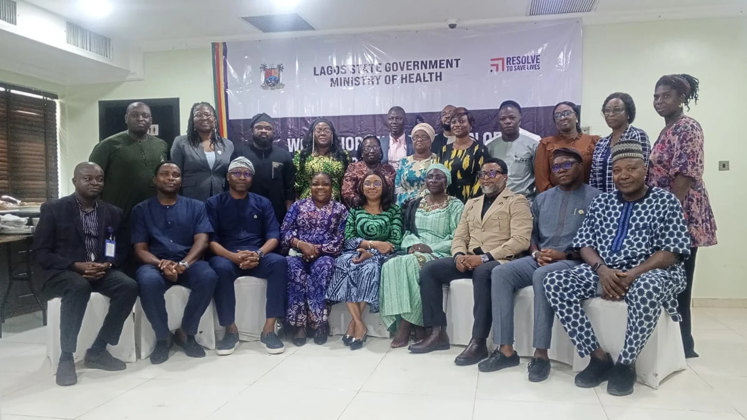 Stakeholders discussing lead poisoning prevention in Lagos