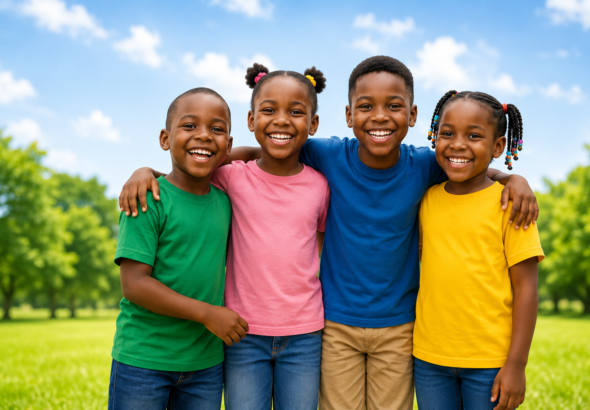 Nigerian children during Children’s Day activities highlighting child rights advocacy