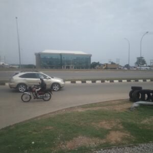 A motorcycle rider travelling against traffic rammed into a moving tricycle, causing it to overturn violently onto Chisom’s left leg.