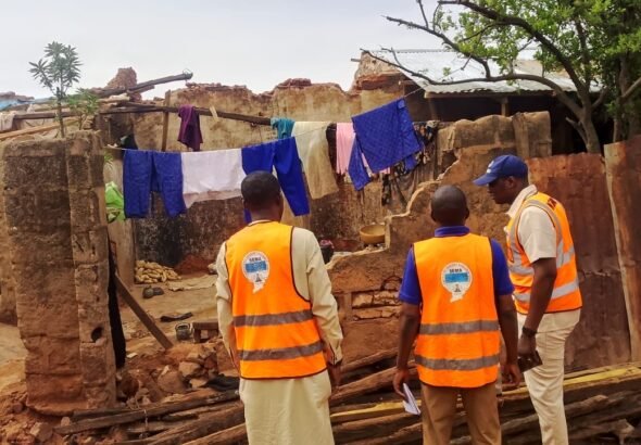 NEMA officials in one of the affected communities