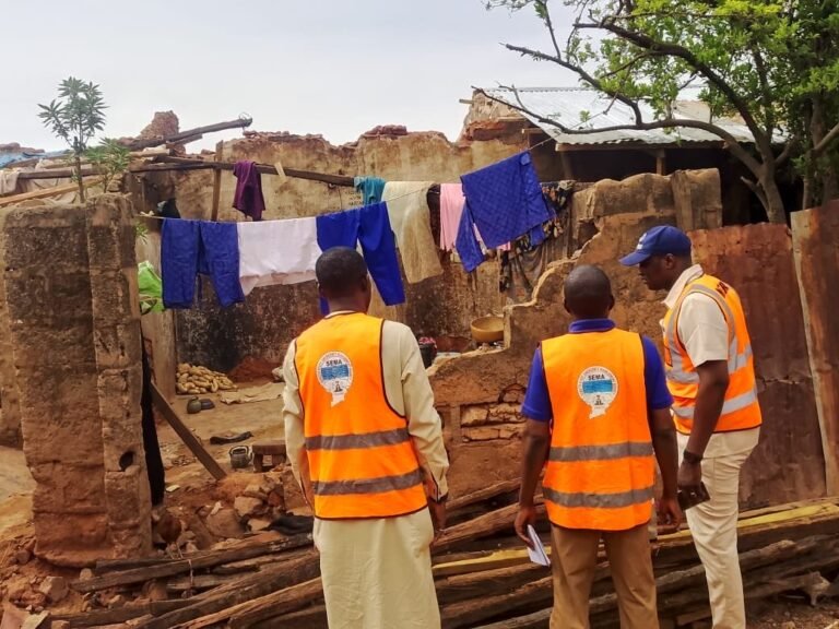 NEMA officials in one of the affected communities