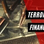 Financial transactions concept illustrating terror funding networks