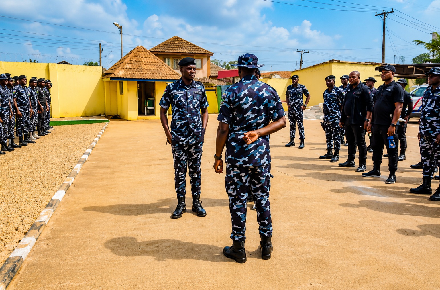Edo State Police officers conducting security patrols ahead of Eid-el-Kabir celebrations