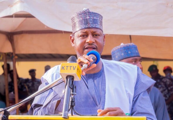 Governor Dikko Radda speaking on child welfare and education initiatives in Katsina State
