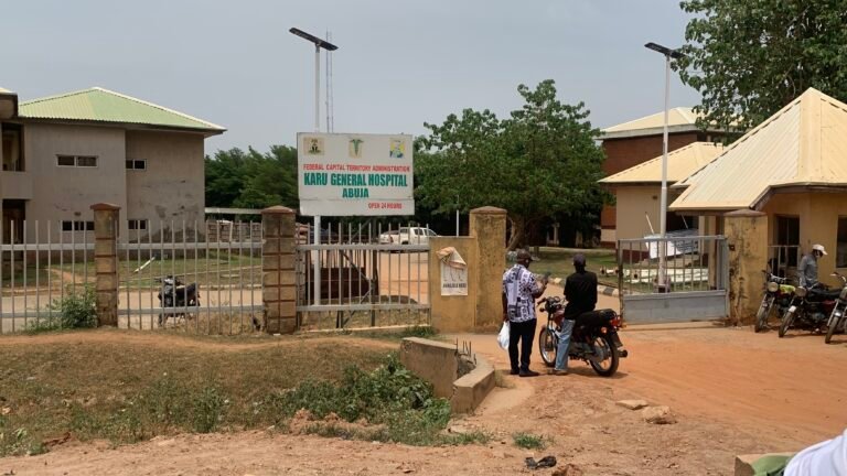 Exterior view of Karu General Hospital during Africa Health Report’s investigative visit in Abuja.