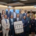 African health leaders and WHO officials discussing malaria and NTD elimination strategies