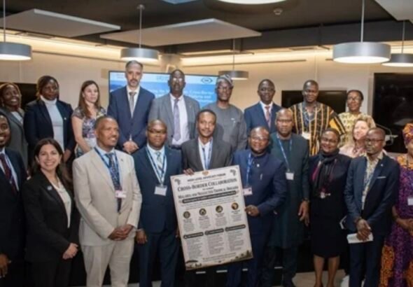 African health leaders and WHO officials discussing malaria and NTD elimination strategies