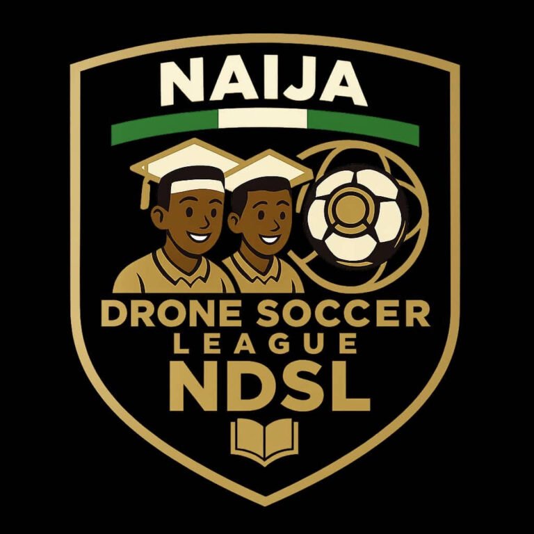 Students participating in drone soccer technology competition in Nigeria