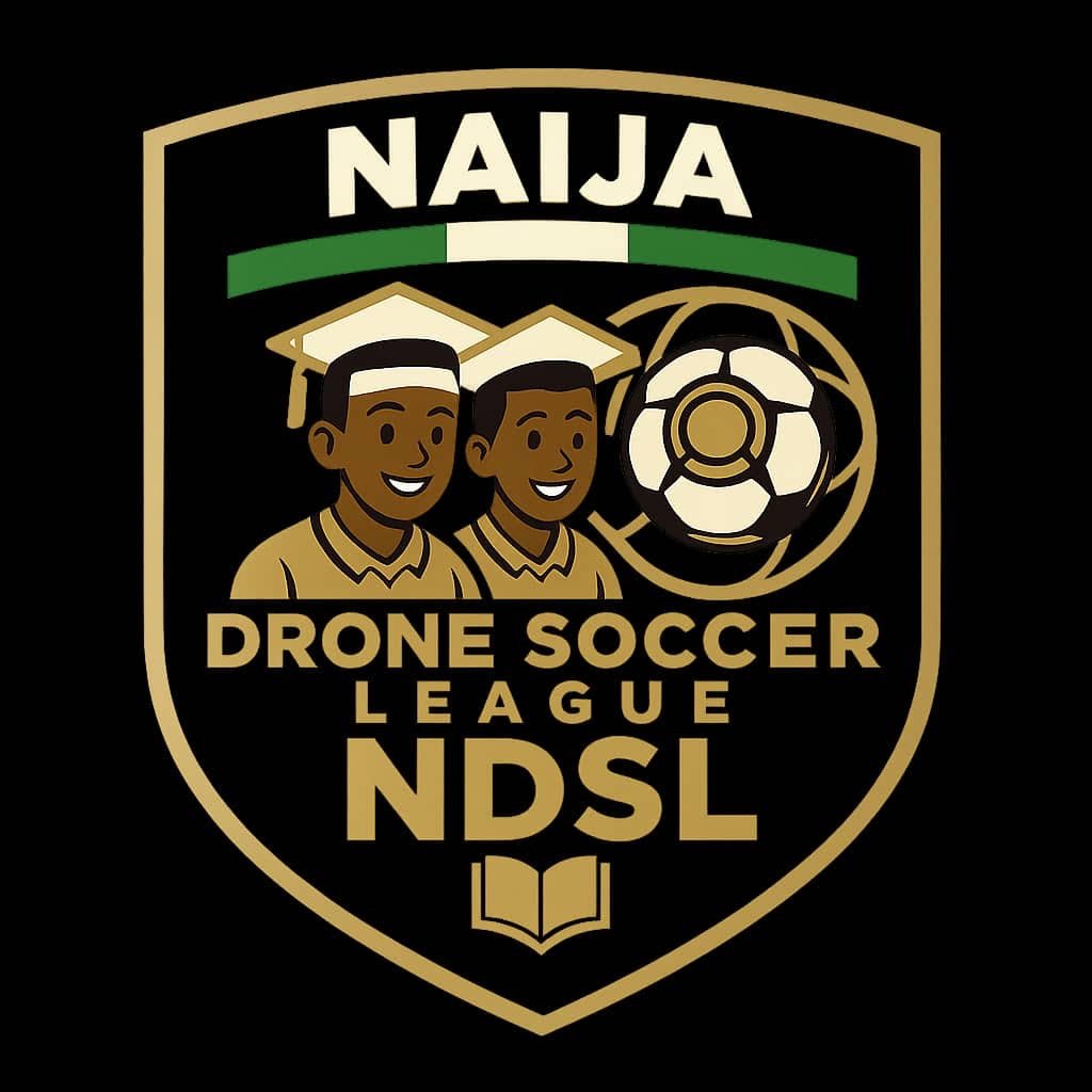 Students participating in drone soccer technology competition in Nigeria