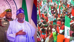 President Tinubu addressing workers at Abuja May Day event