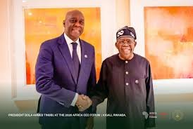 President Tinubu meeting Airbus delegation at Africa CEO Forum in Kigali 2