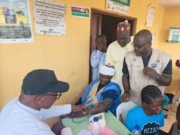 Doctors attending to patients during NAS outreach in Abuja